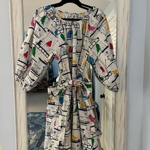 Frances Valentine Colorful Patterned Mini Dress